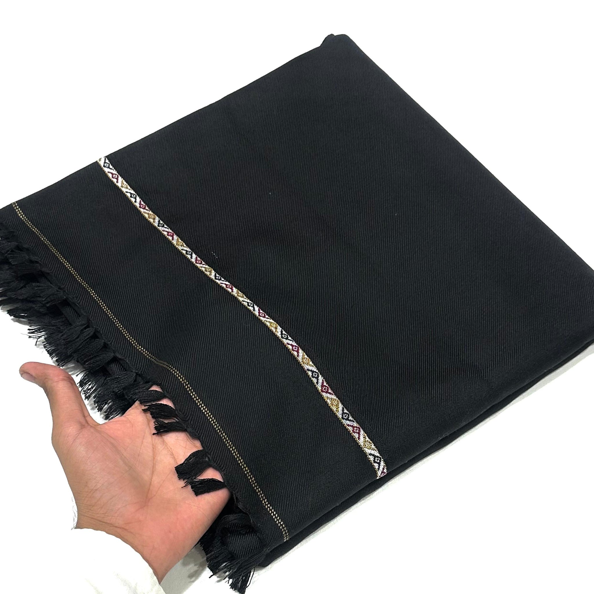 Hamfi  SPECIAL BLACK Men's Winter Wool shawl