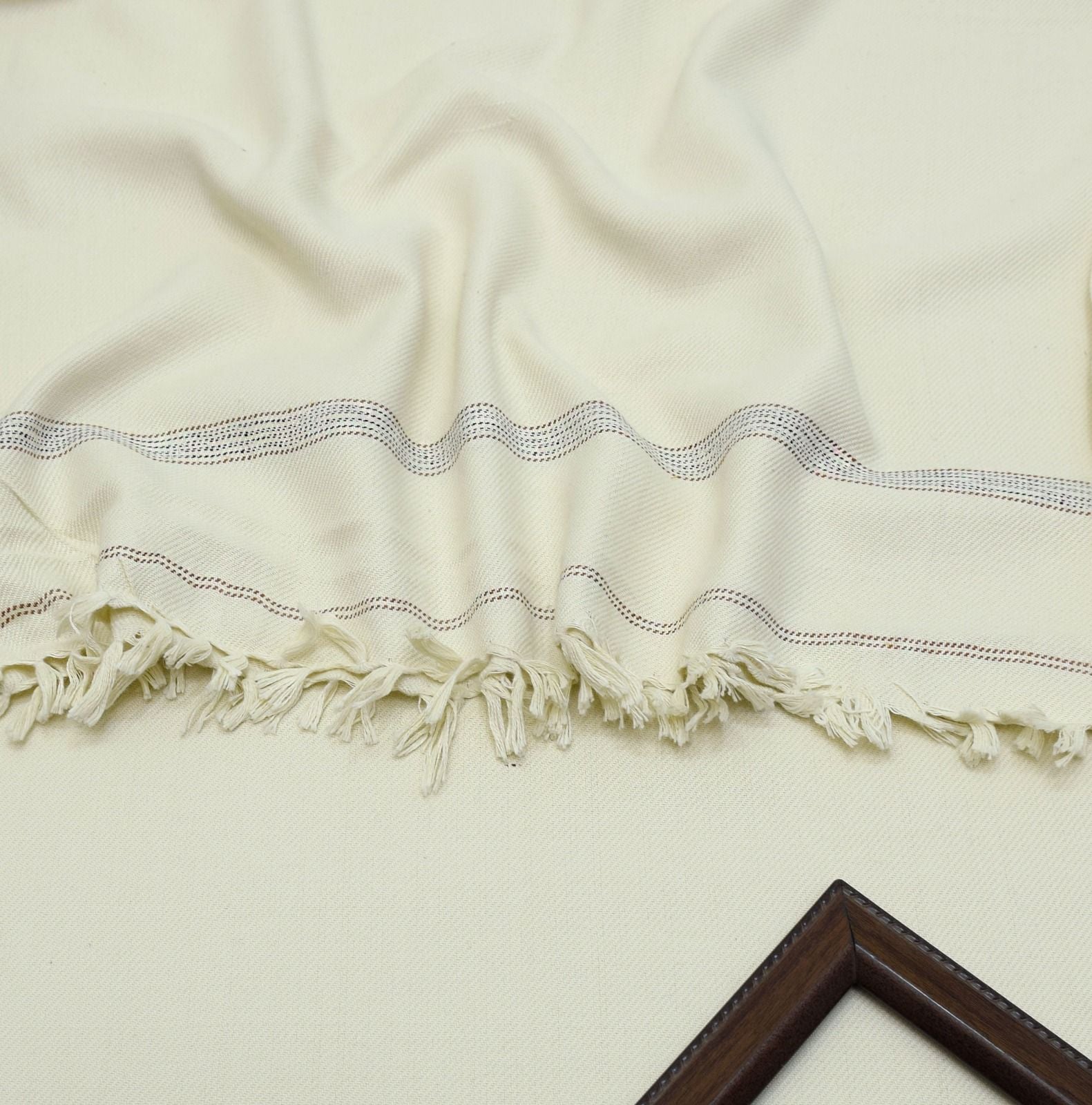 Hamfi SPECIAL Boski Men's Winter Wool shawl- cream
