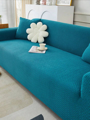 Jacquard Stripe Sofa Cover- zink