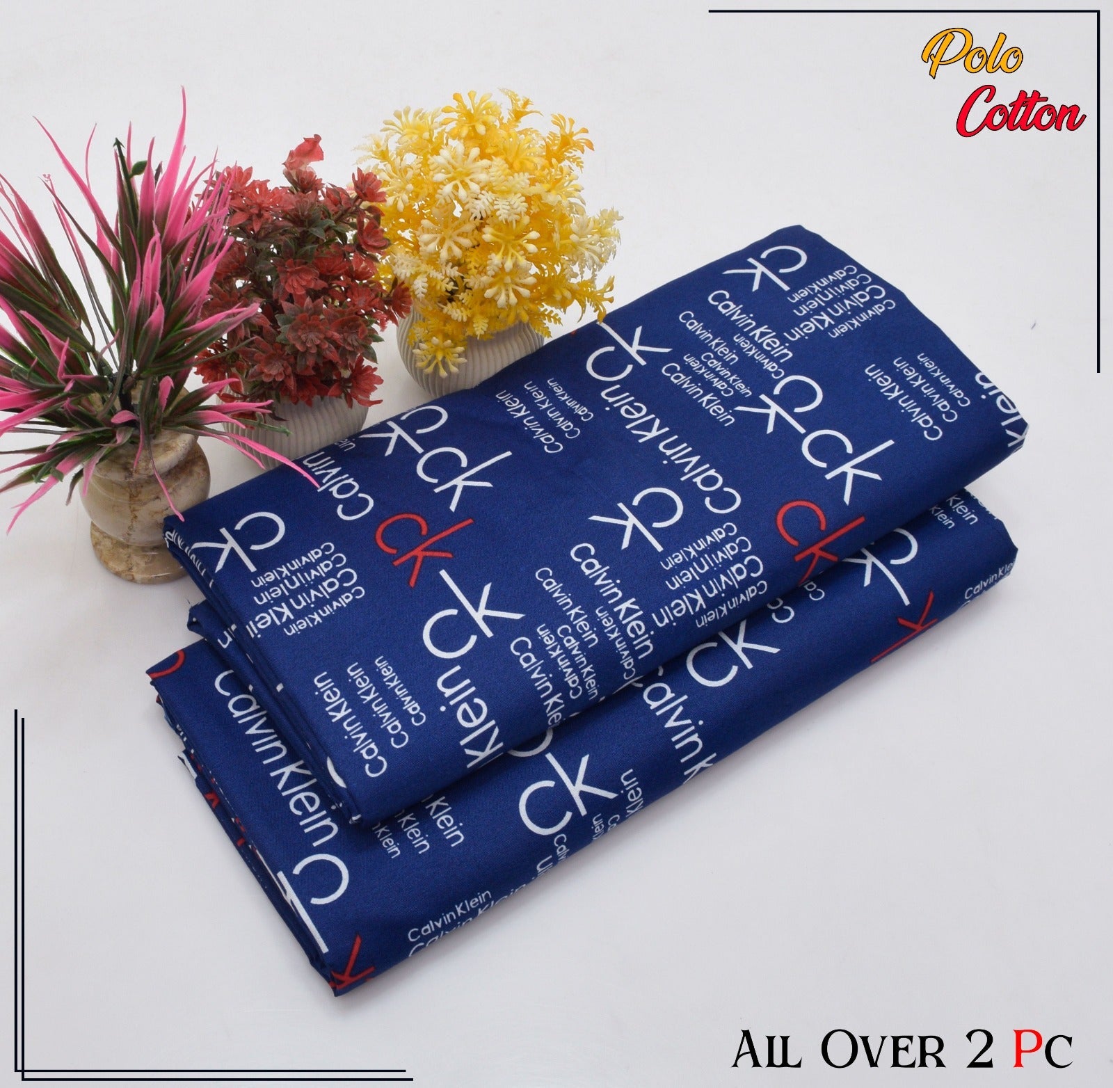 2pc Micro Polo Cotton Unsititched suit -100