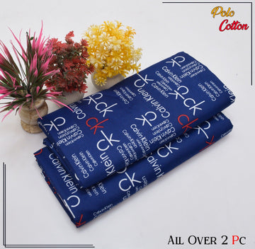 2pc Micro Polo Cotton Unsititched suit -100